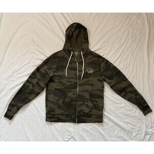 Ivory Ella Green Camo Hoodie Womens Size Small Elephant Teen Junior